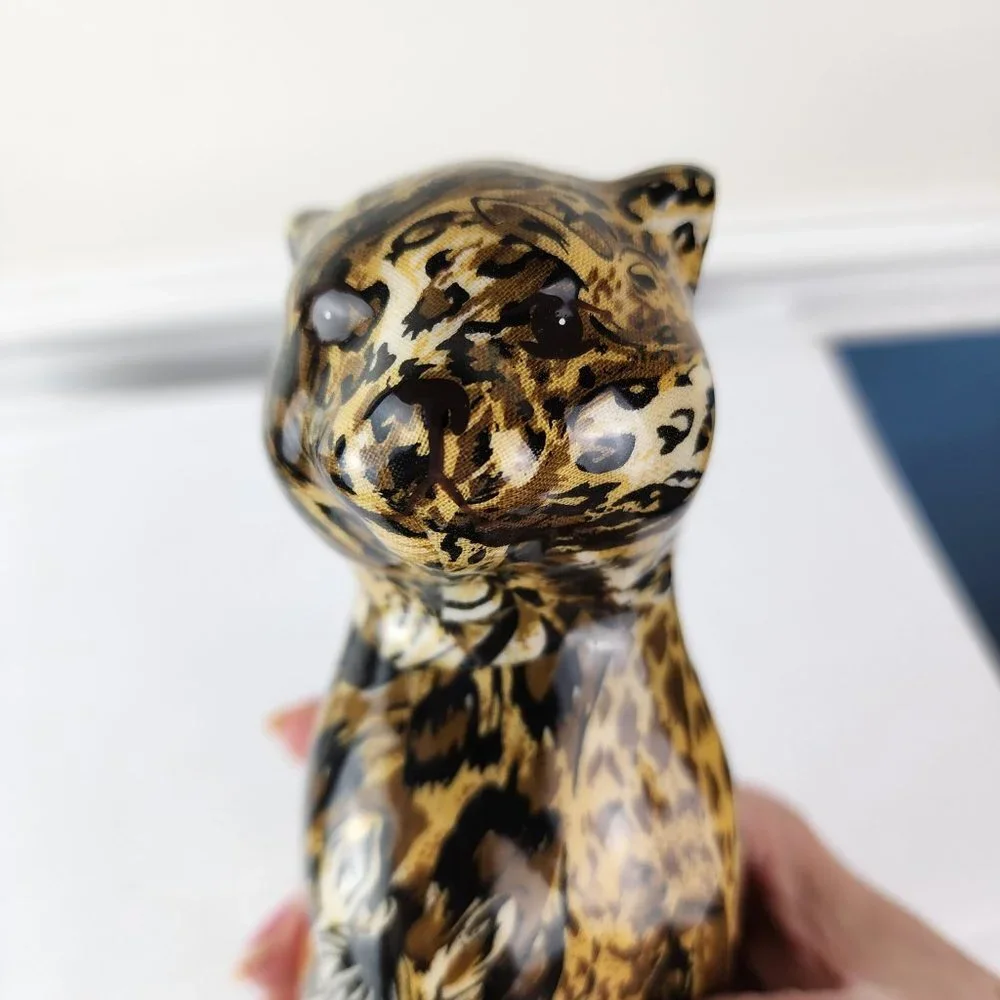 La Vie Safari Patchwork Cheetah Ceramic Figurine